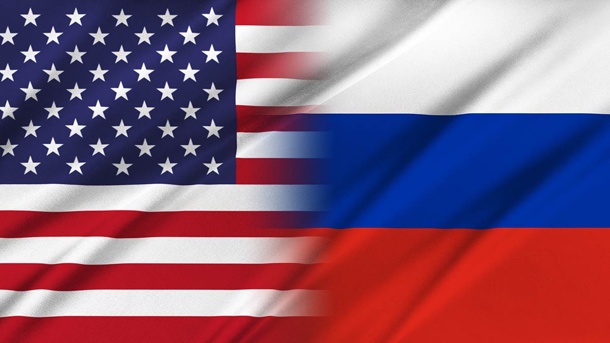 Российский флаг в США